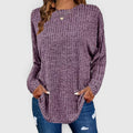 Lola | Women's Plus Size Crewneck Sweater – Relaxed Fit Long Sleeve Casual Top