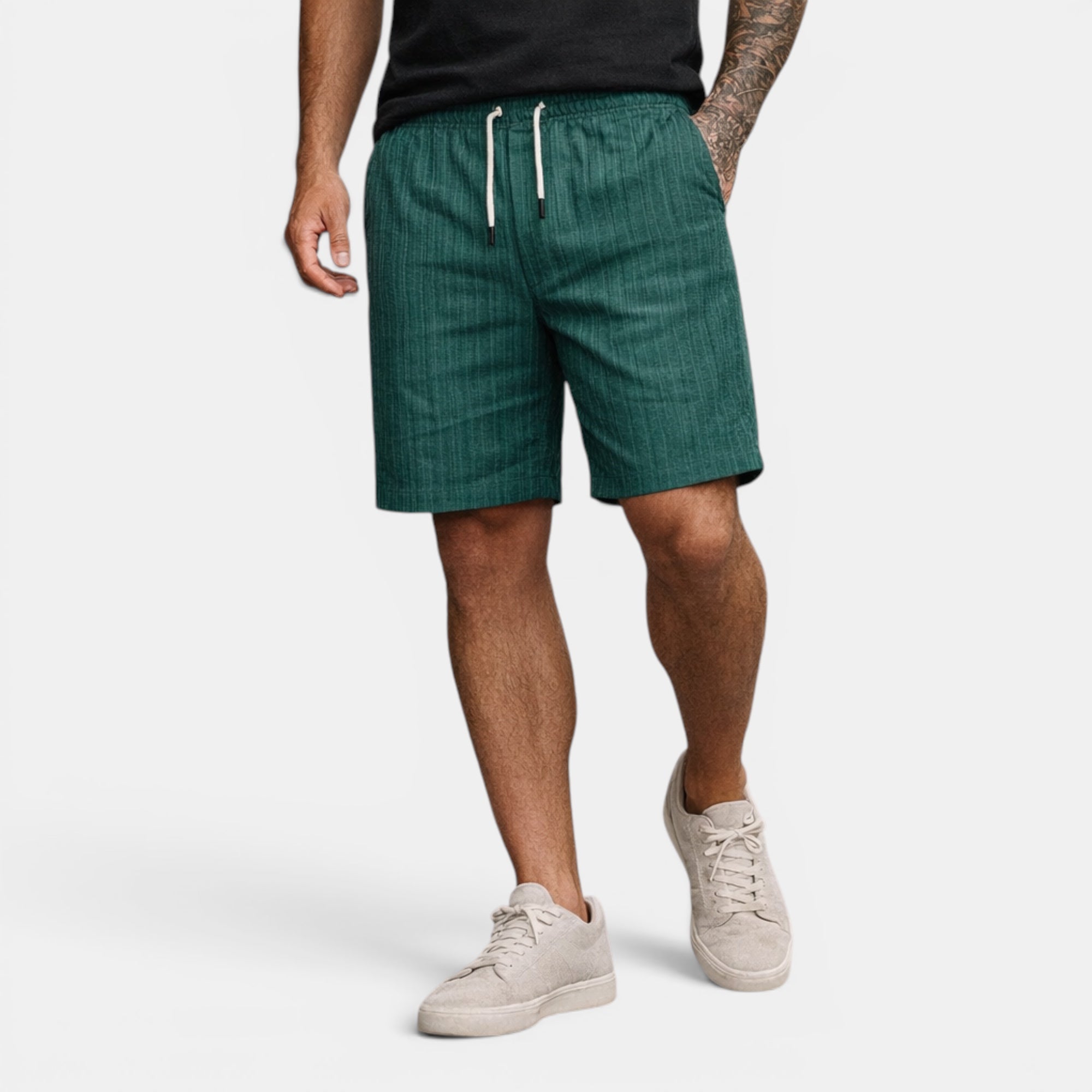 Ellmont London | Men's Breathable Casual Linen Summer Shorts Regular Fit