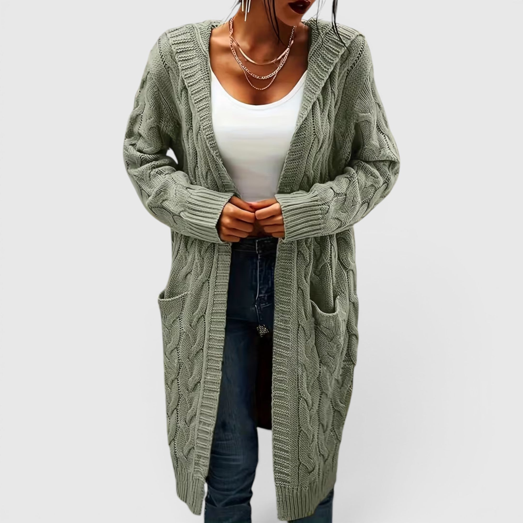 Ellmont London | Women's Breathable Casual Office Long Sweater