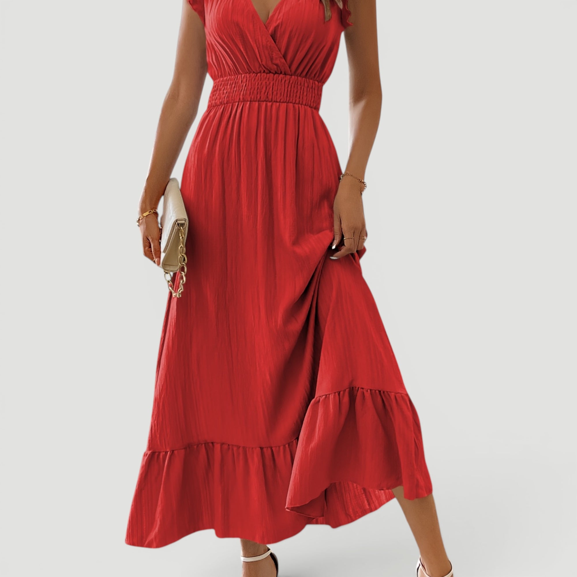 Ellmont London | Women’s Flowy V Neck Evening Summer Dress