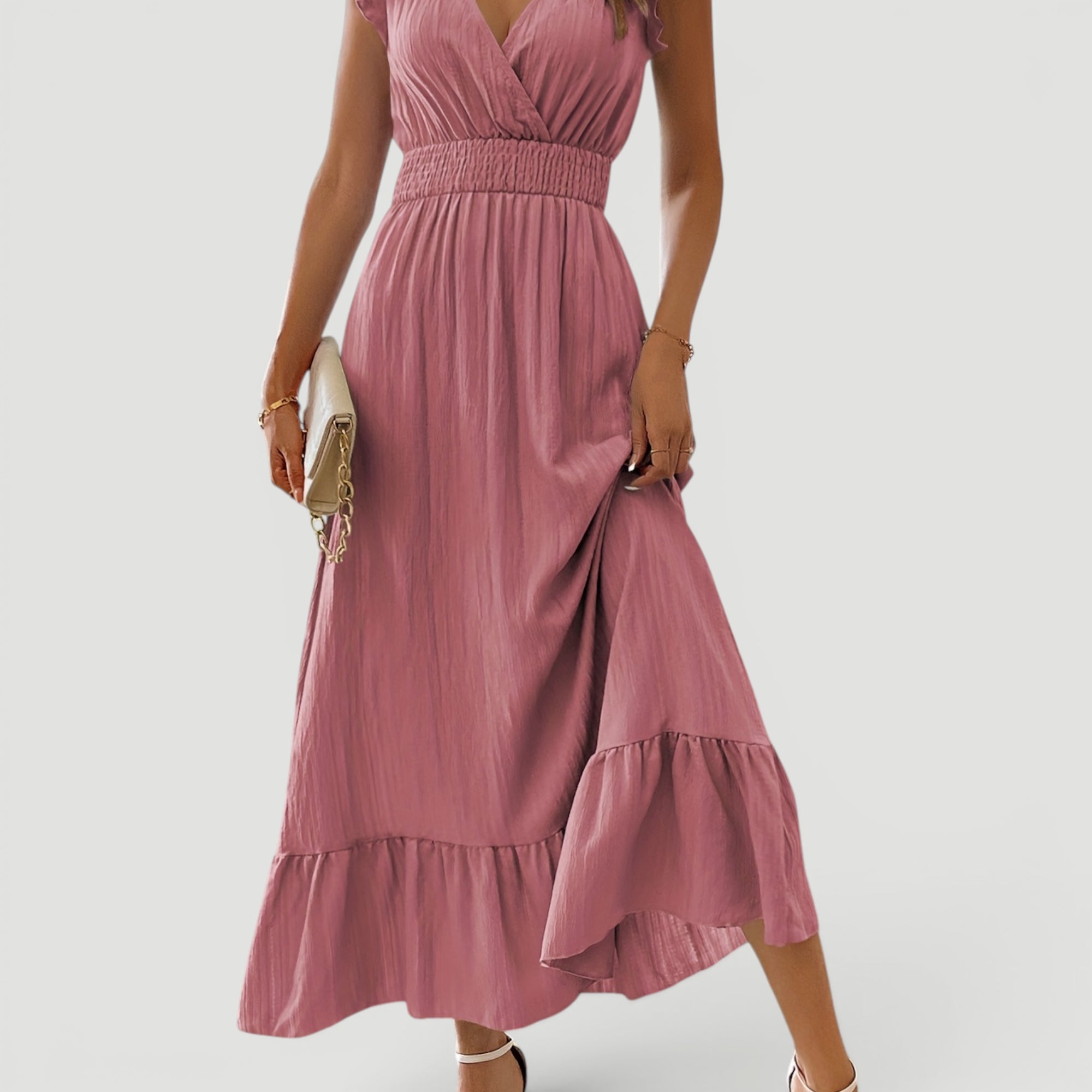 Ellmont London | Women’s Flowy V Neck Evening Summer Dress