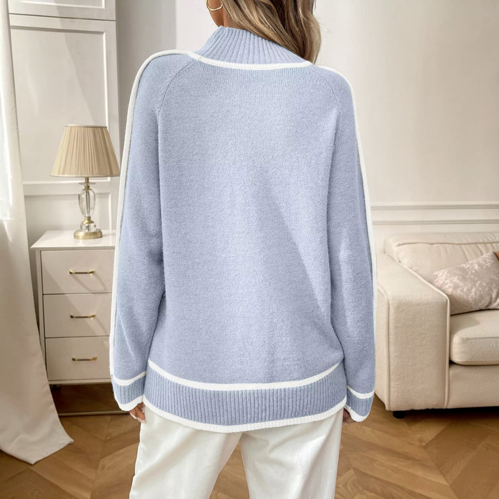 Ellmont London | Women's Soft Knit Turtleneck Pullover Sweater Everyday Wear