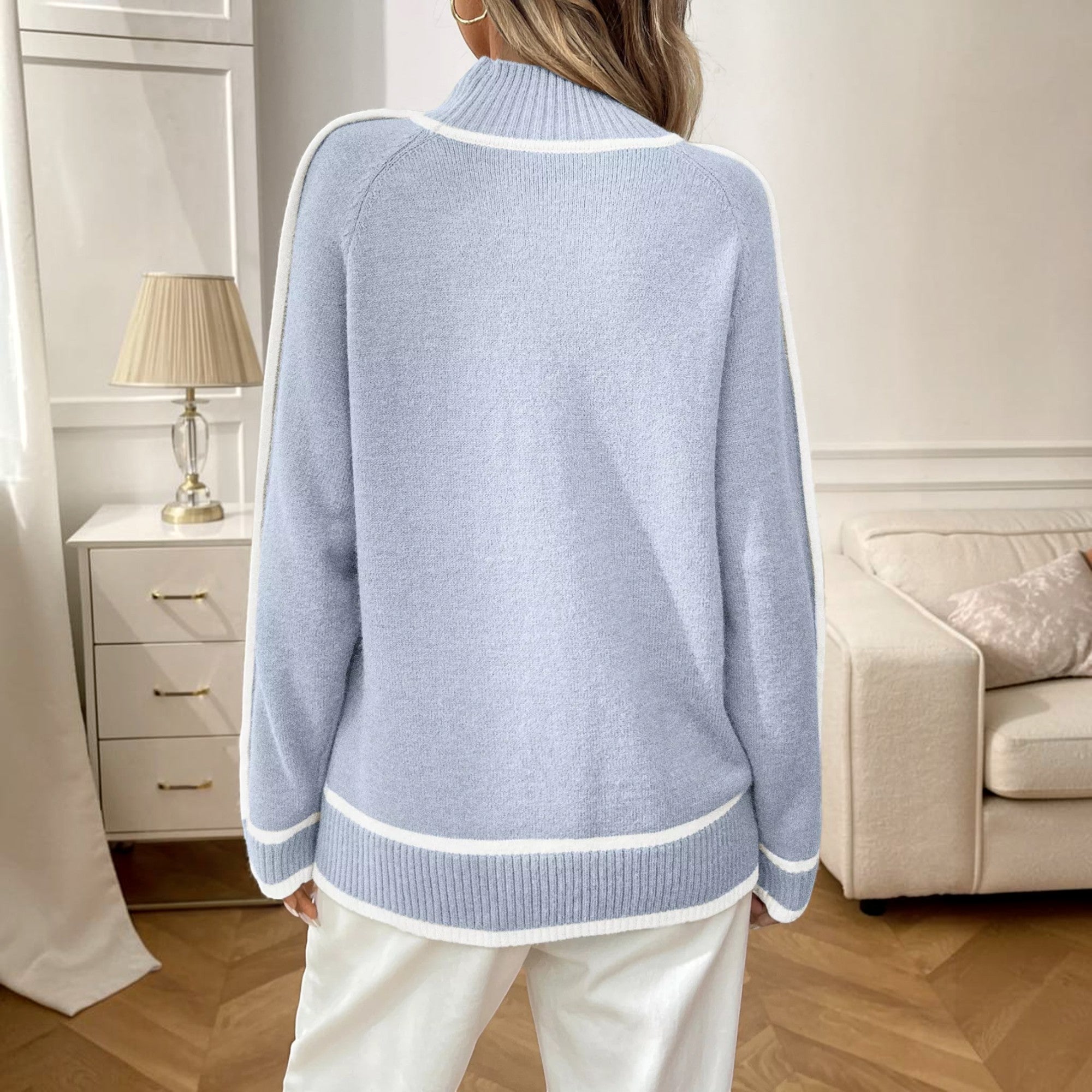 Ellmont London | Women's Soft Knit Turtleneck Pullover Sweater Everyday Wear