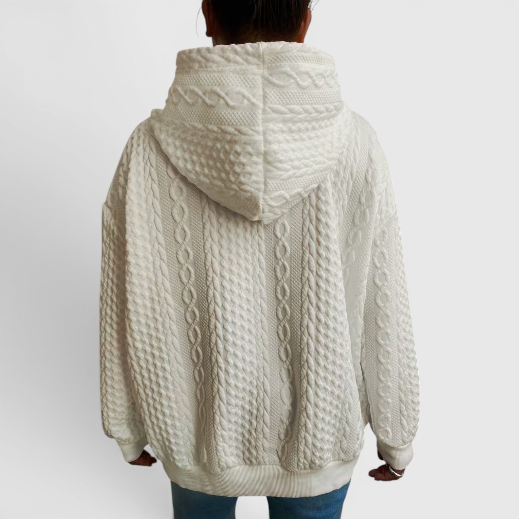 Ellmont London | Women's Plus Size Long Sleeve Hoodie Relaxed Fit Sweatshirt