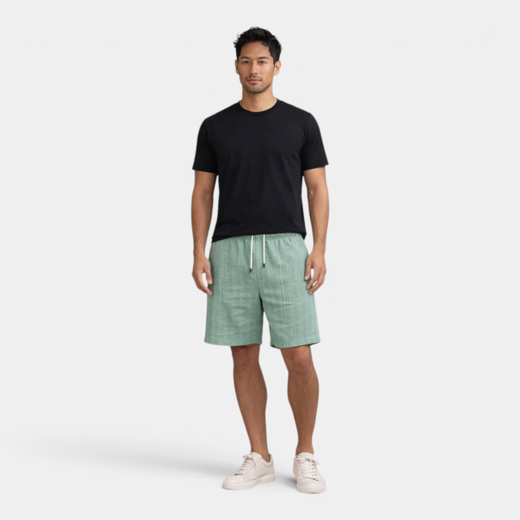 Ellmont London | Men's Breathable Casual Linen Summer Shorts Regular Fit