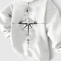 James | Men's Fleece Loose Hoodie – Warm Galaxy Print Pullover