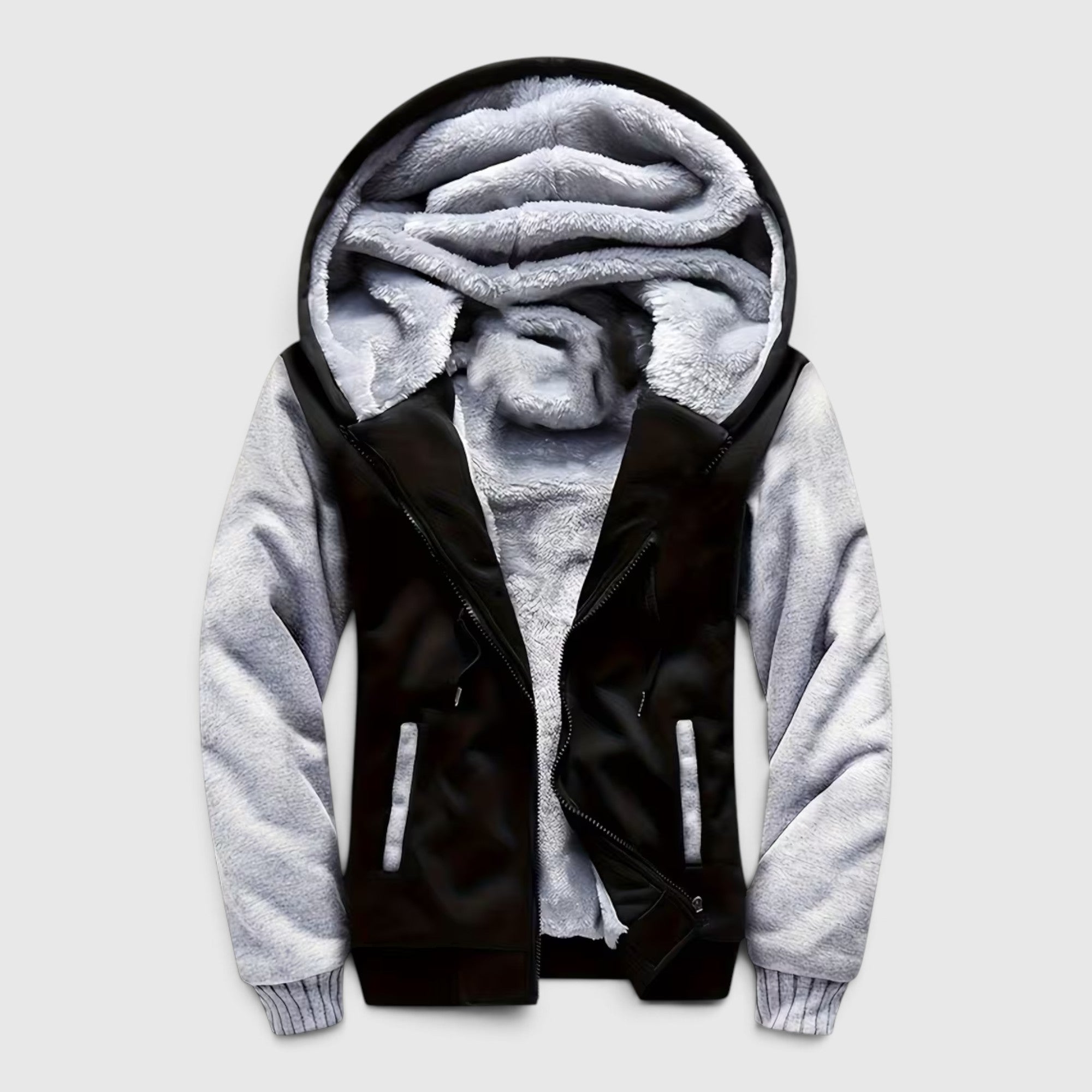 Elliot | Men's Full-Zip Winter Hoodie Jacket Soft Fleece Sherpa Lined