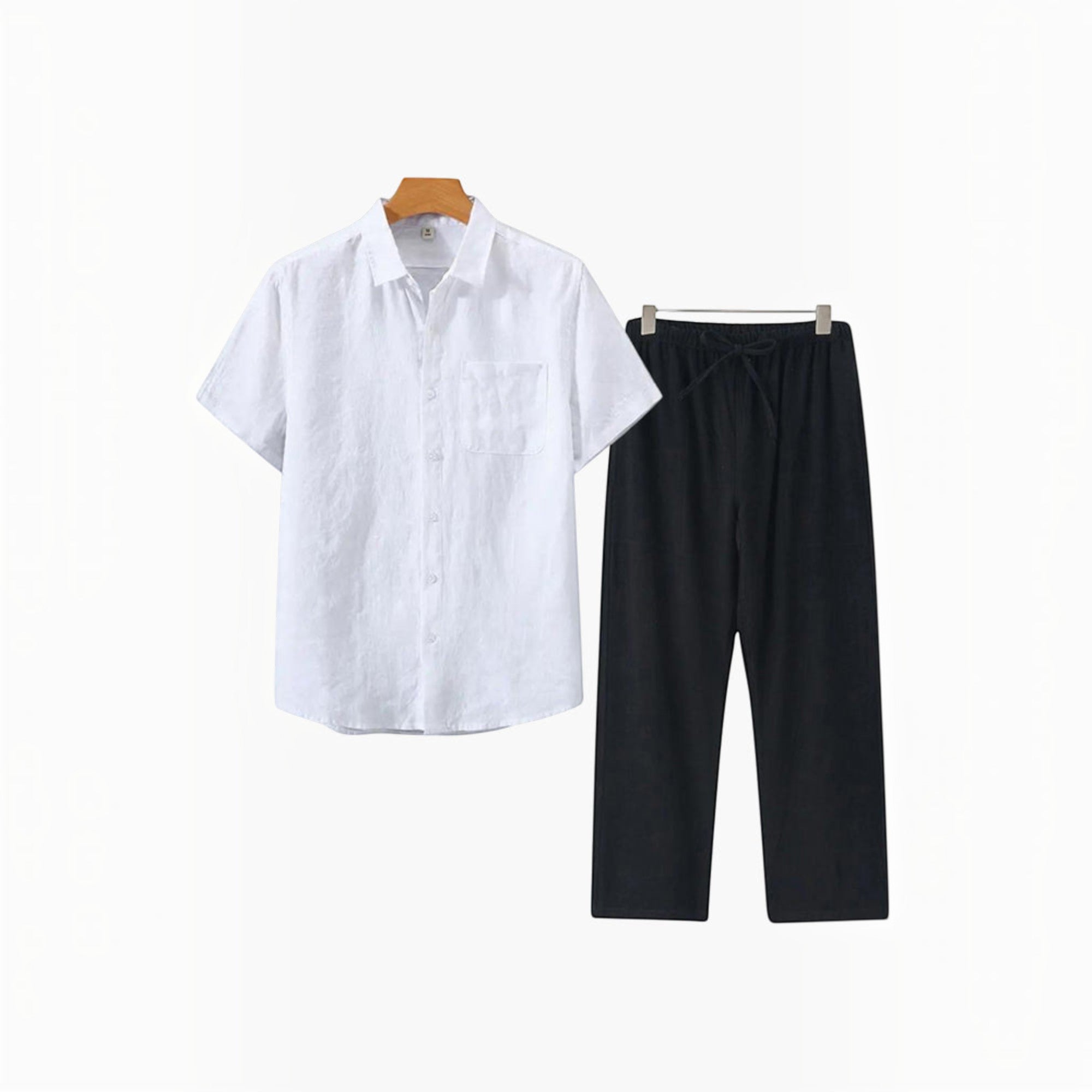 Ellmont London | Men's Linen Matching Shirt and Shorts Set