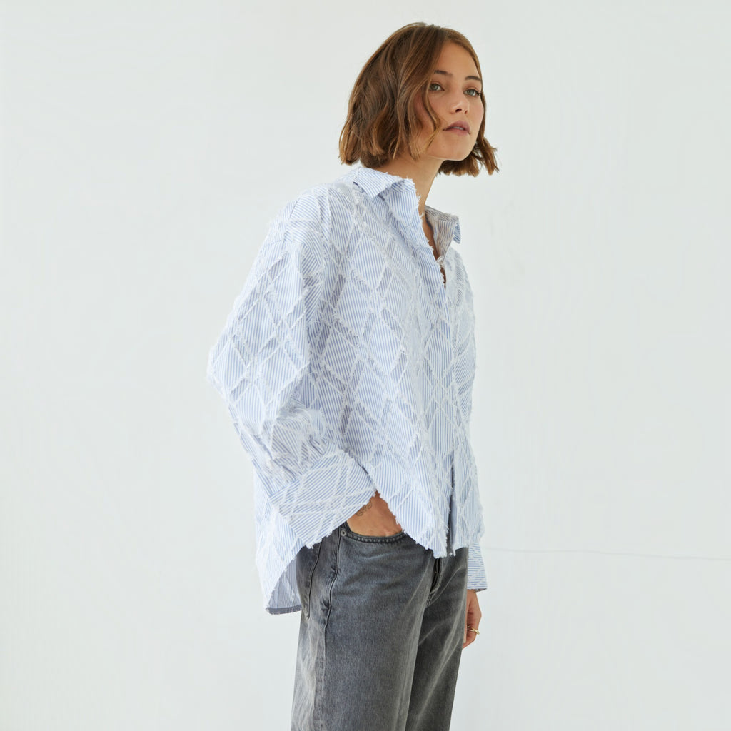 Ellmont London | Women's Boyfriend Fit Button-Down Summer Cotton Shirt