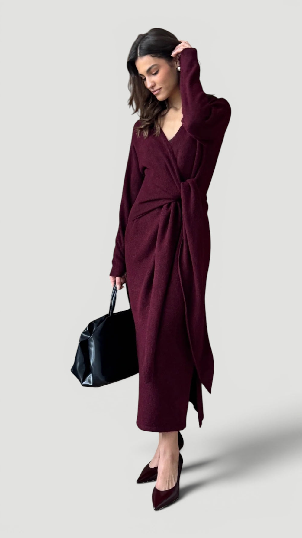 Ellmont London | Women’s Knit Dress Elegant Adjustable Waist Fit
