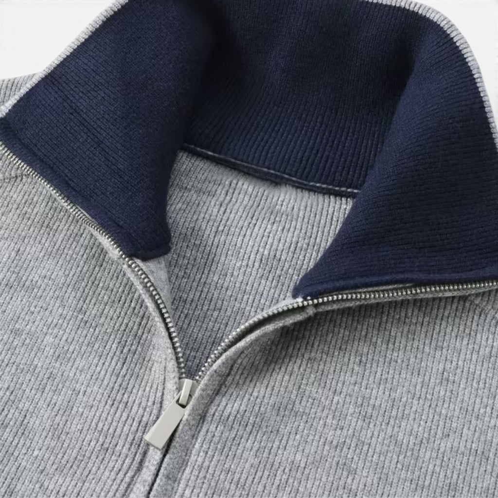 Ellmont London | Men's Full Zip Sweater Knit Cardigan for Work & Casual Wear