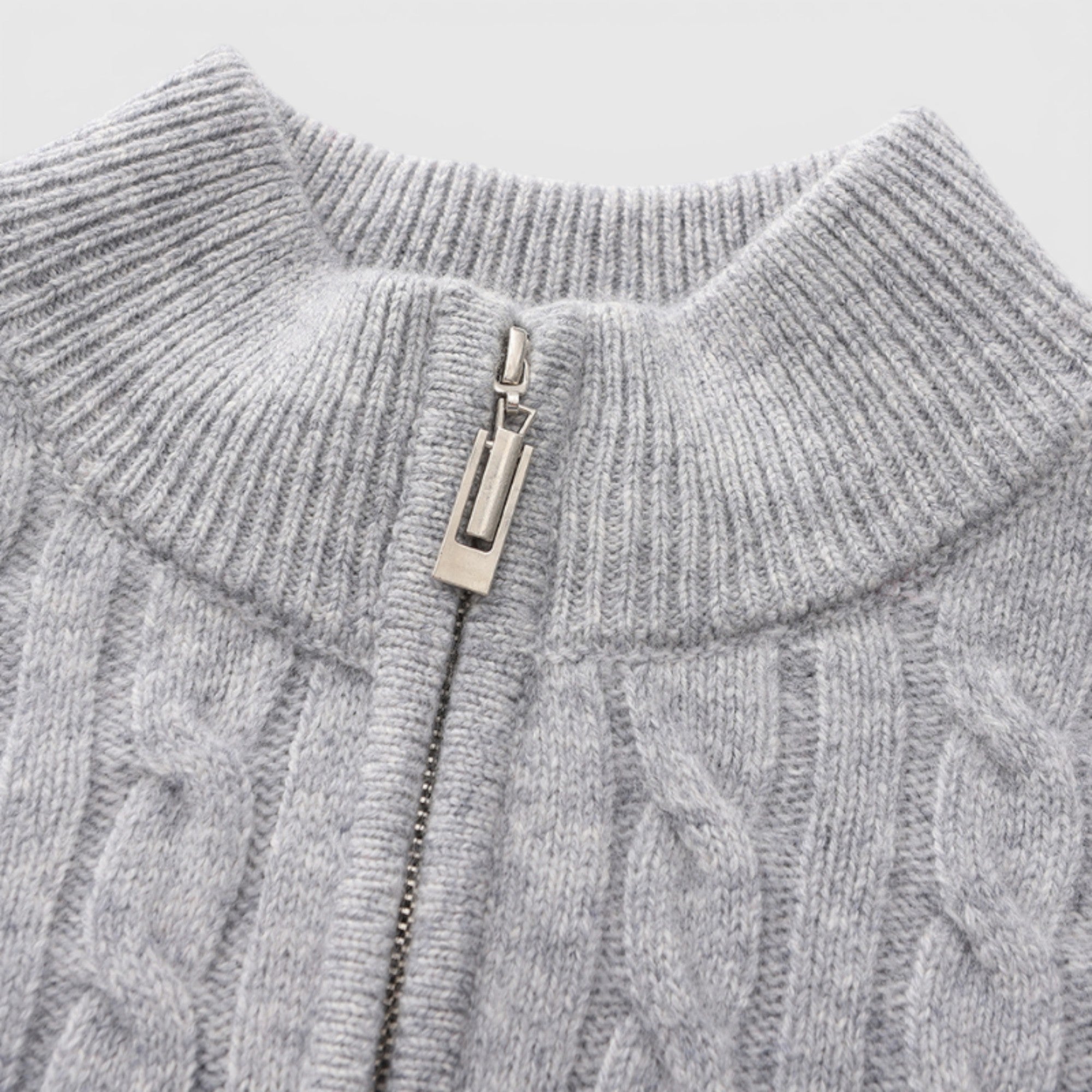 Ellmont London | Men's Premium Cashmere Half Zip Pullover Warm Knit Sweater