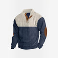 Ellmont London | Men's Corduroy Knit Sweater Cardigan Long Sleeve Pullover