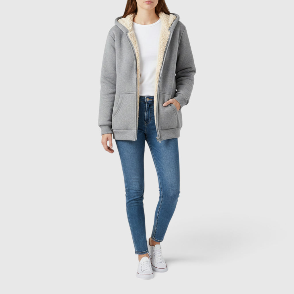 Marcus | Men's Zip-Up Fleece Lined Hoodie – Casual Winter Jacket