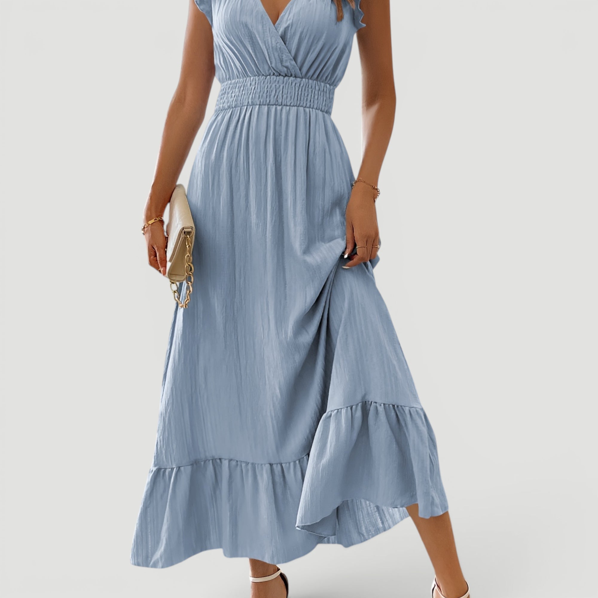 Ellmont London | Women’s Flowy V Neck Evening Summer Dress