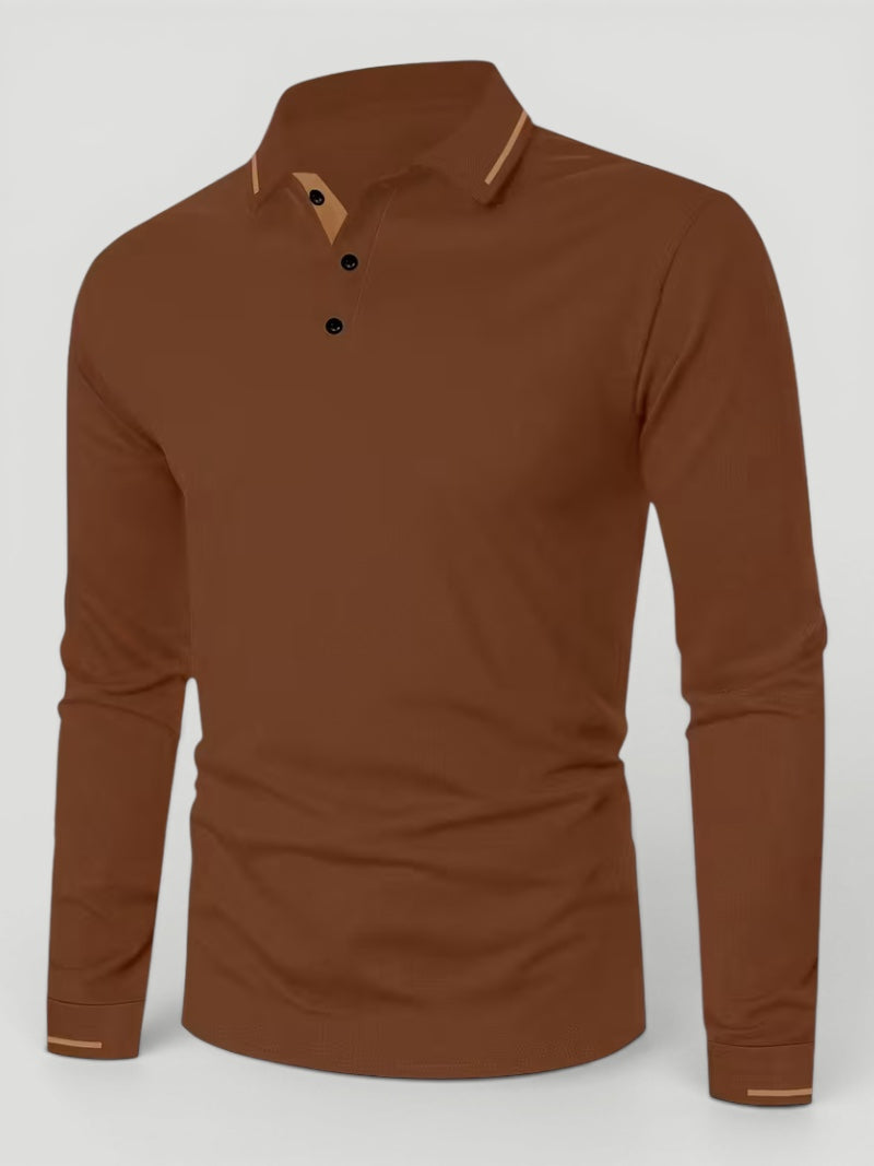 Ellmont London | Men’s Long Sleeve Polo Shirt Everyday Comfort