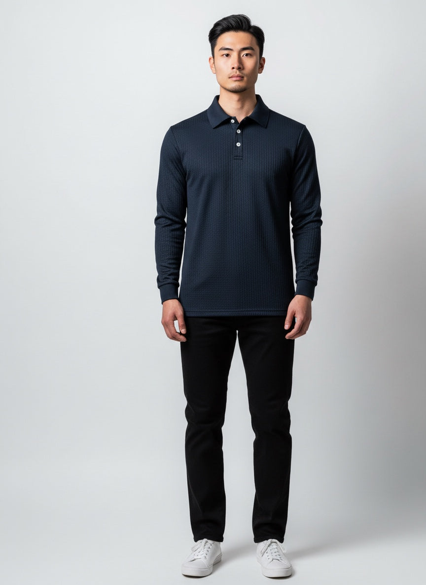 Ellmont London | Men’s Regular Fit Comfortable Ribbed Casual Textured Spring Shirt