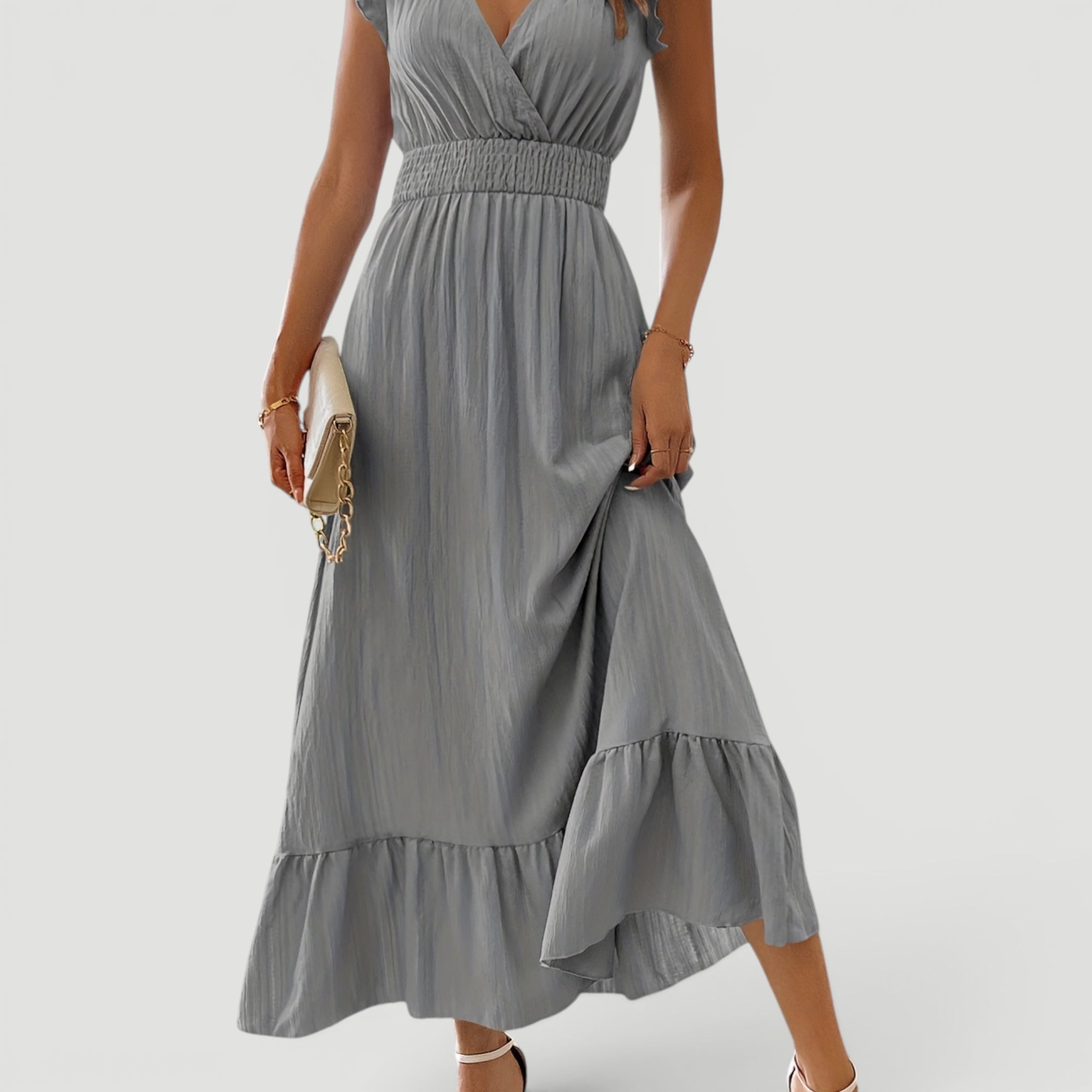 Ellmont London | Women’s Flowy V Neck Evening Summer Dress