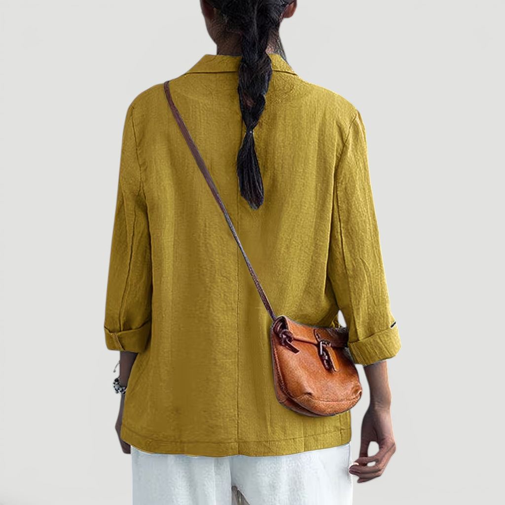 Ellmont London | Women's Summer 2 Button Blazer Jacket with Pockets