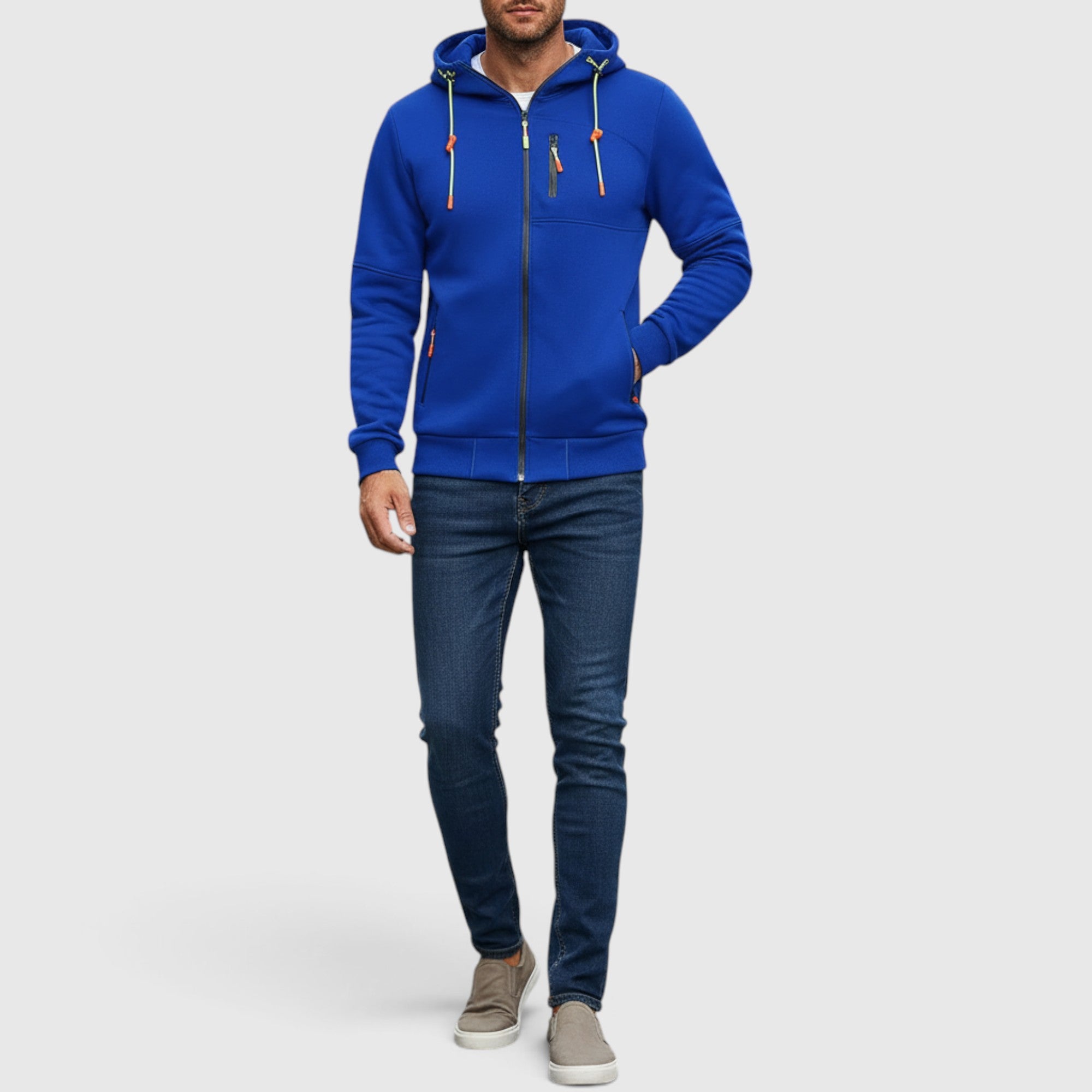 Noah | Men's Waterproof Hooded Coat Casual Loose Fit Zip Hoodie