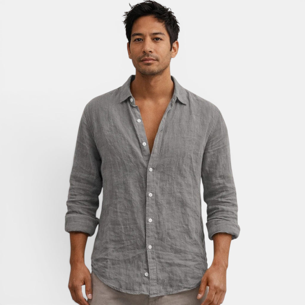 Ellmont London | Men's Breathable Old Money Linen Casual Shirt For Summer