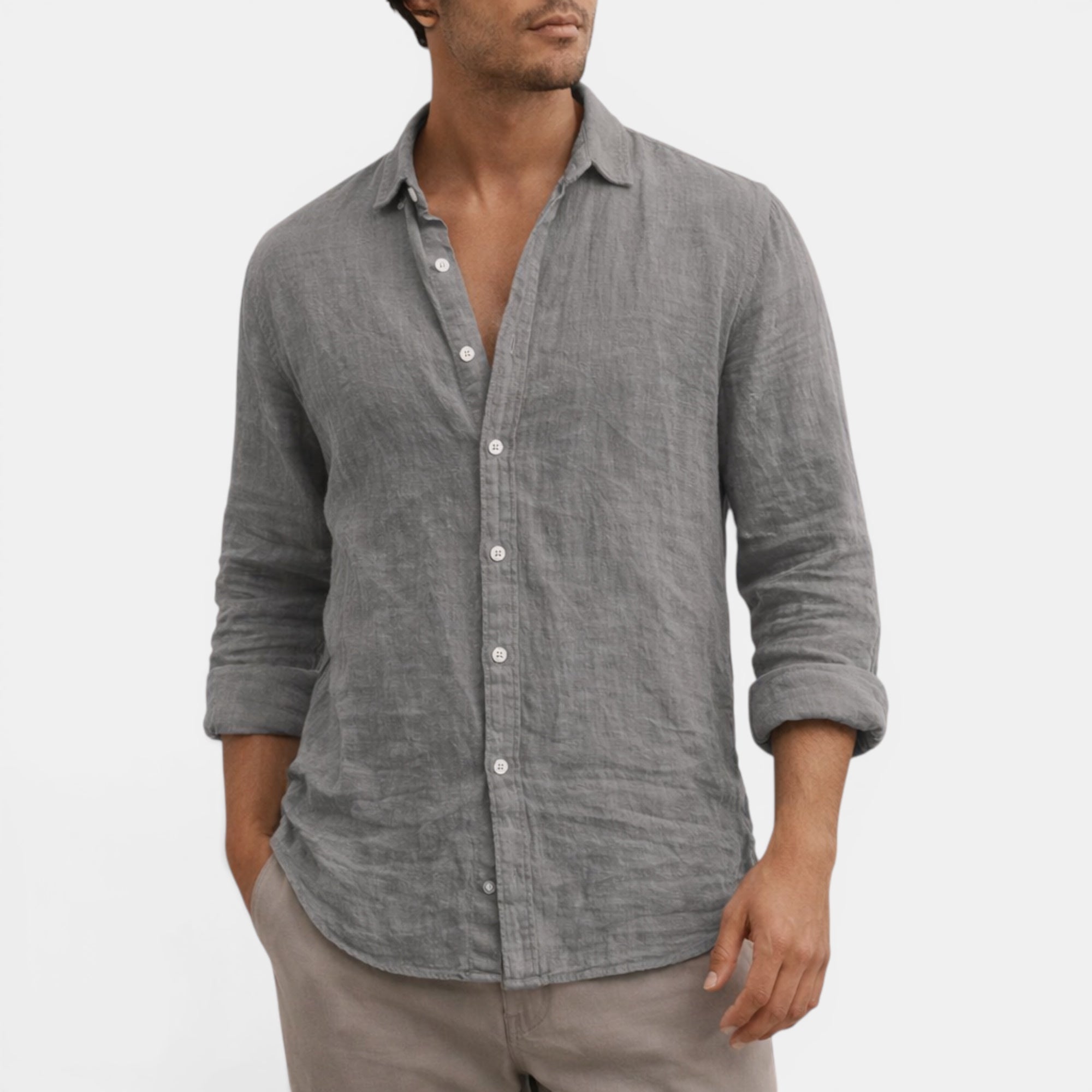 Ellmont London | Men's Breathable Old Money Linen Casual Shirt For Summer