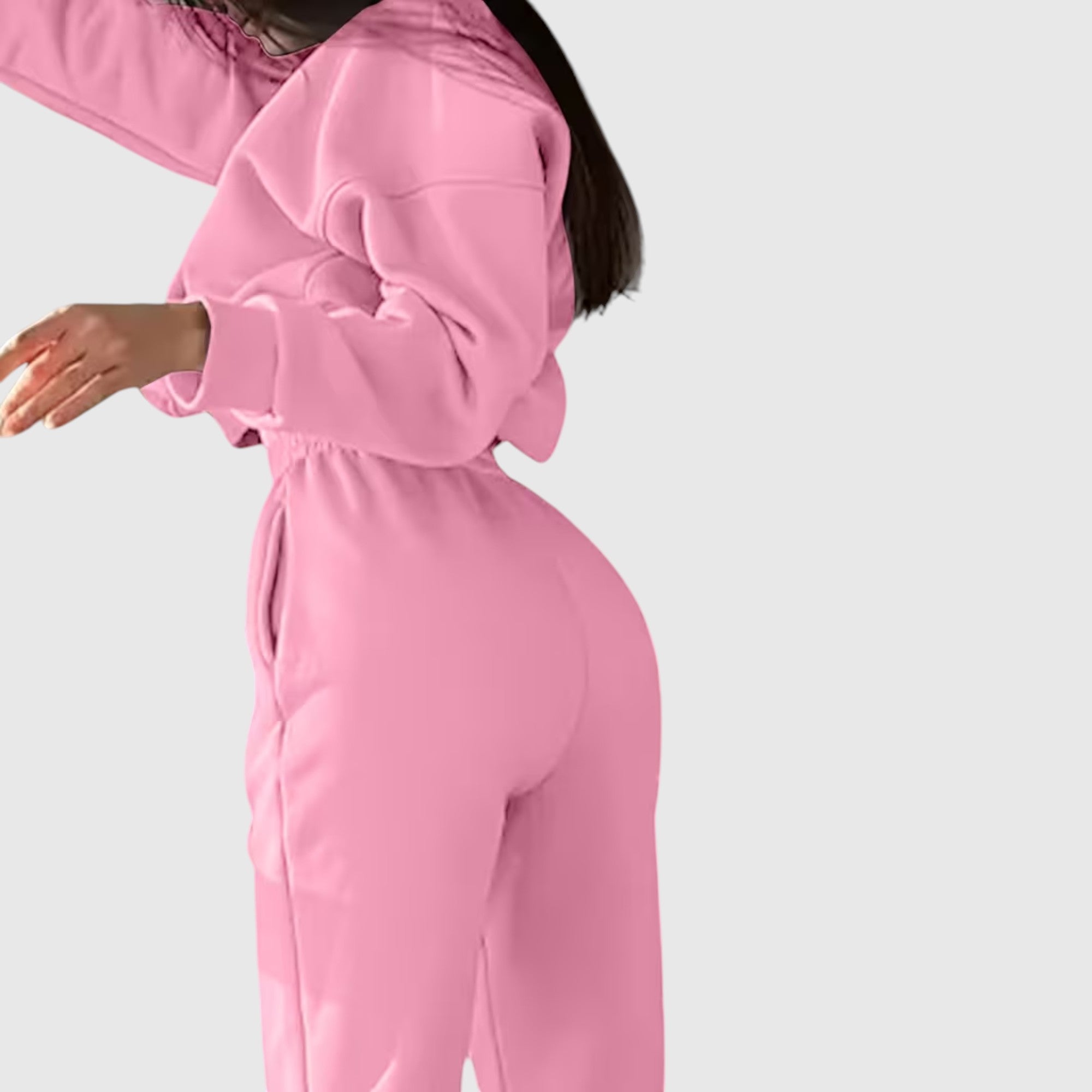 Hazel | Women's Loose Fit Embroidered Tracksuit Two-Piece Lounge Set