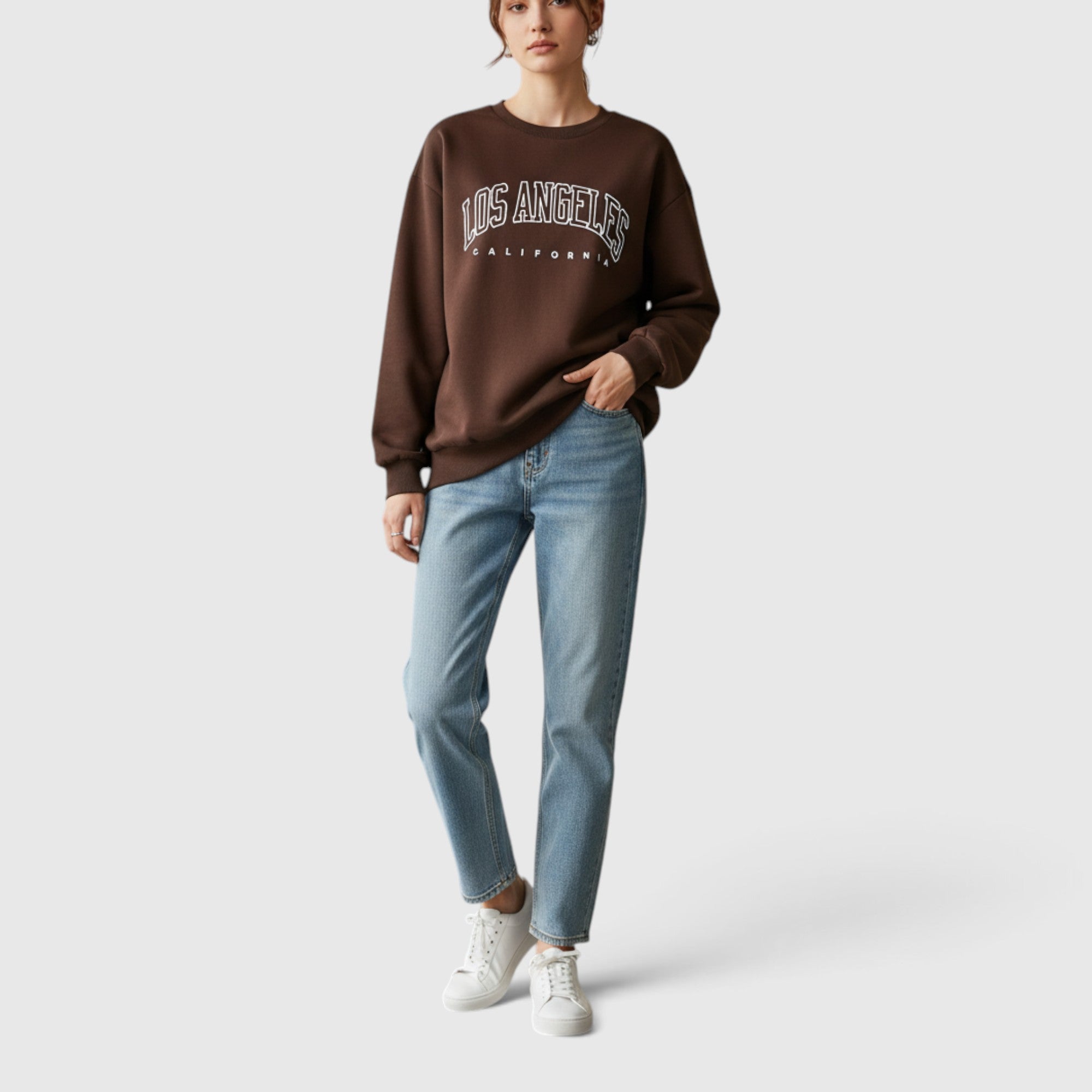 Marina | Women's Oversized Sweater – Casual Crew Neck Everyday Sweatshirt