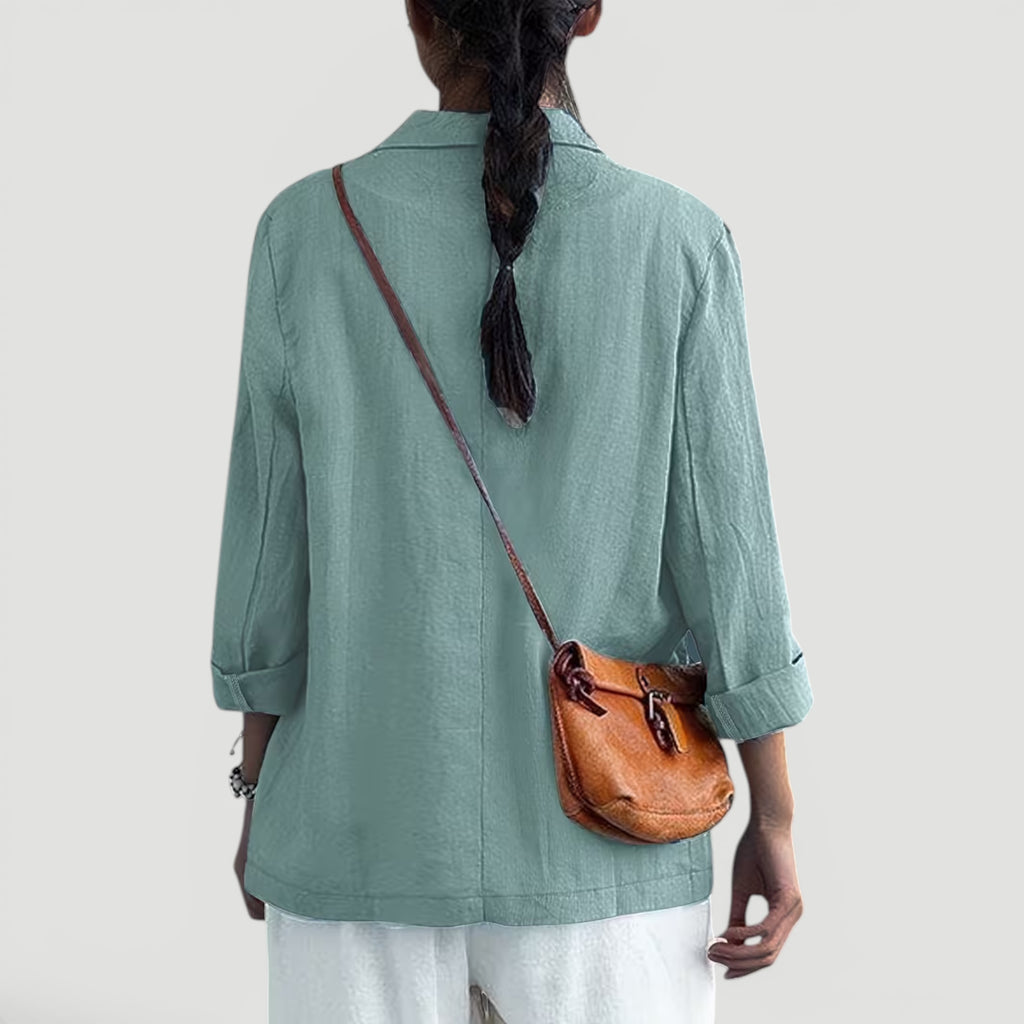 Ellmont London | Women's Summer 2 Button Blazer Jacket with Pockets