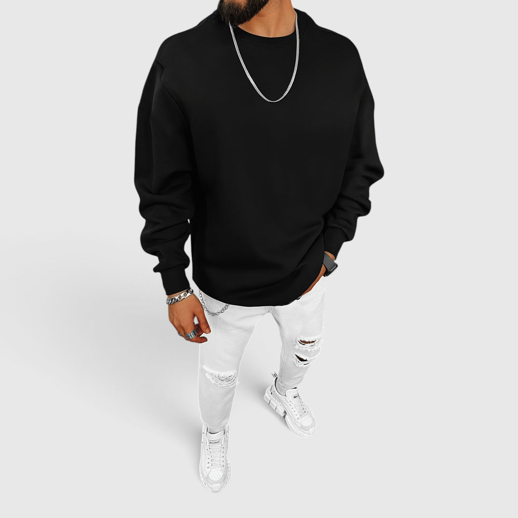 Owen | Men's Oversized Sweater – Long Sleeve Knit Sweatshirt for Everyday Wear