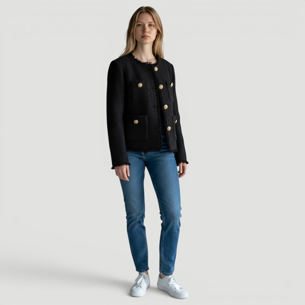 Ellmont London | Women’s Lightweight Elegant Tweed Structured Jacket