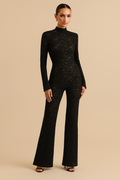Willow | Black Lace High-Neck Jumpsuit - default