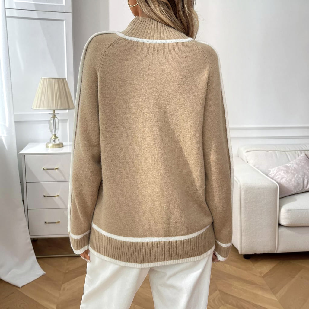 Ellmont London | Women's Soft Knit Turtleneck Pullover Sweater Everyday Wear