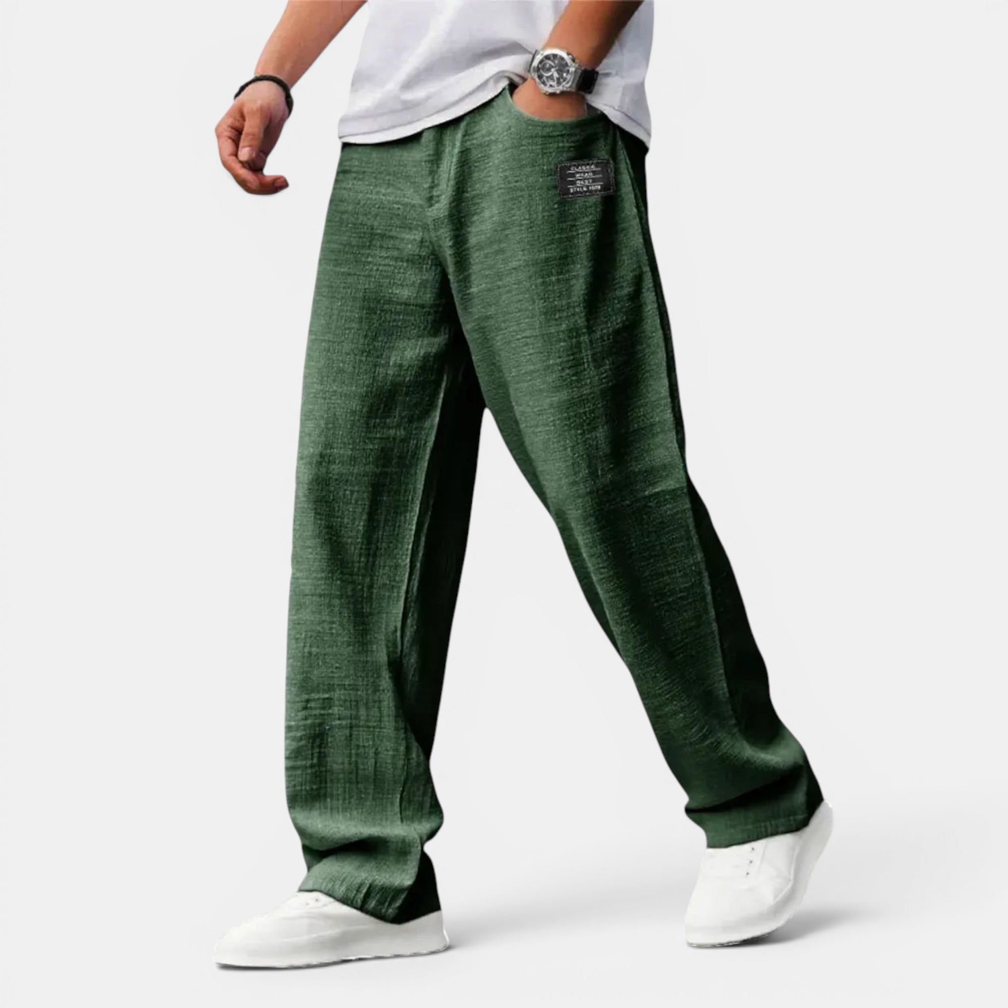 Ellmont London | Men's Lightweight Wide Leg Summer Pants Relaxed Fit
