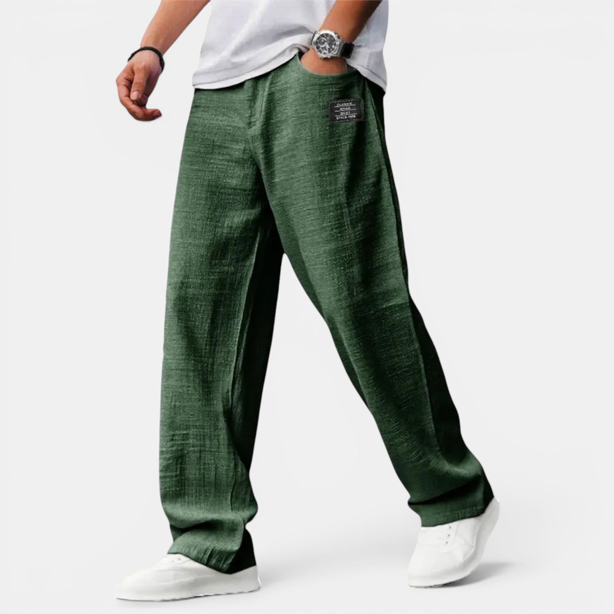 Ellmont London | Men's Relaxed Wide Leg Fit Summer Linen Palazzo Pants