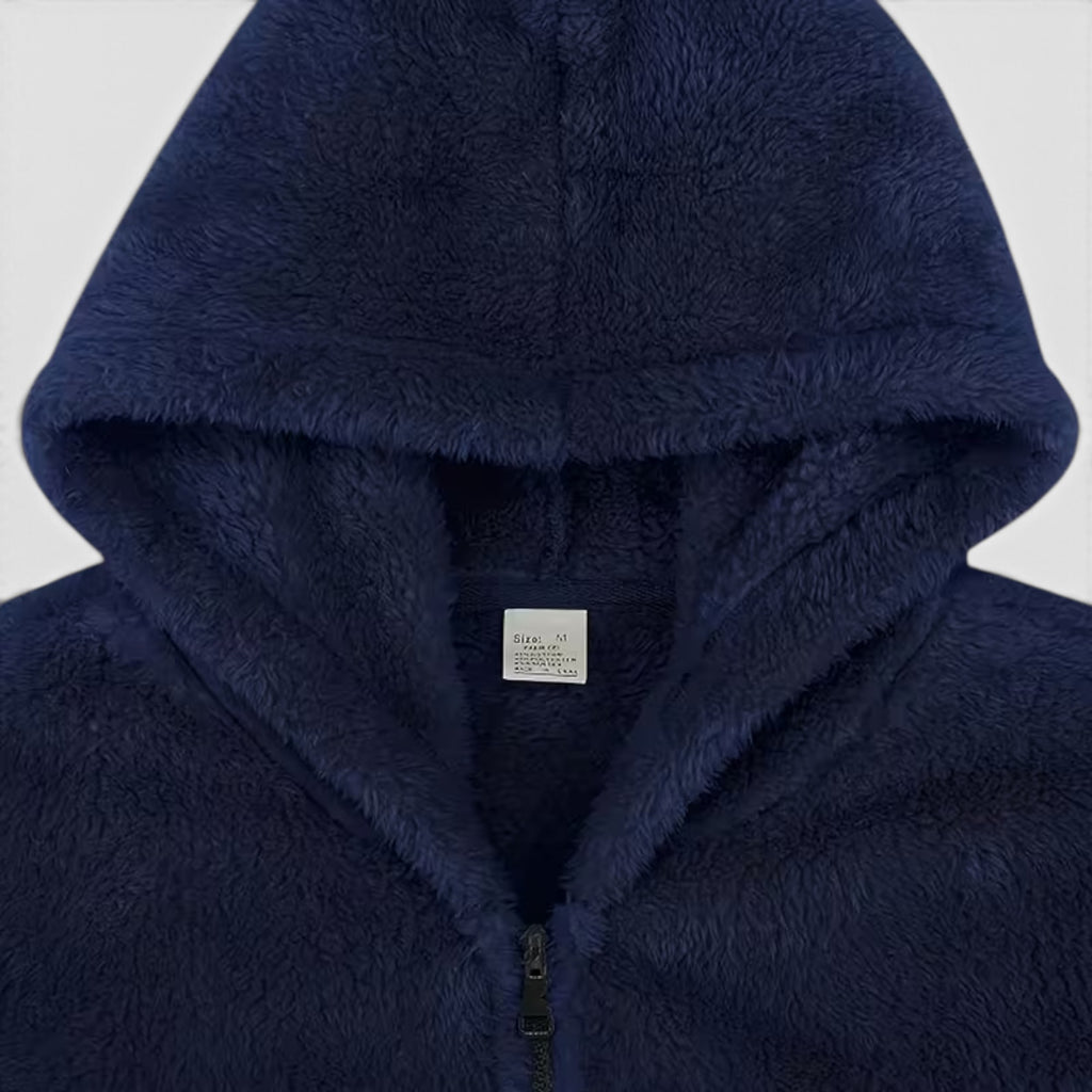 Jasper | Men's Warm Zip Up Teddy Jacket – Hooded Plus Size Outerwear