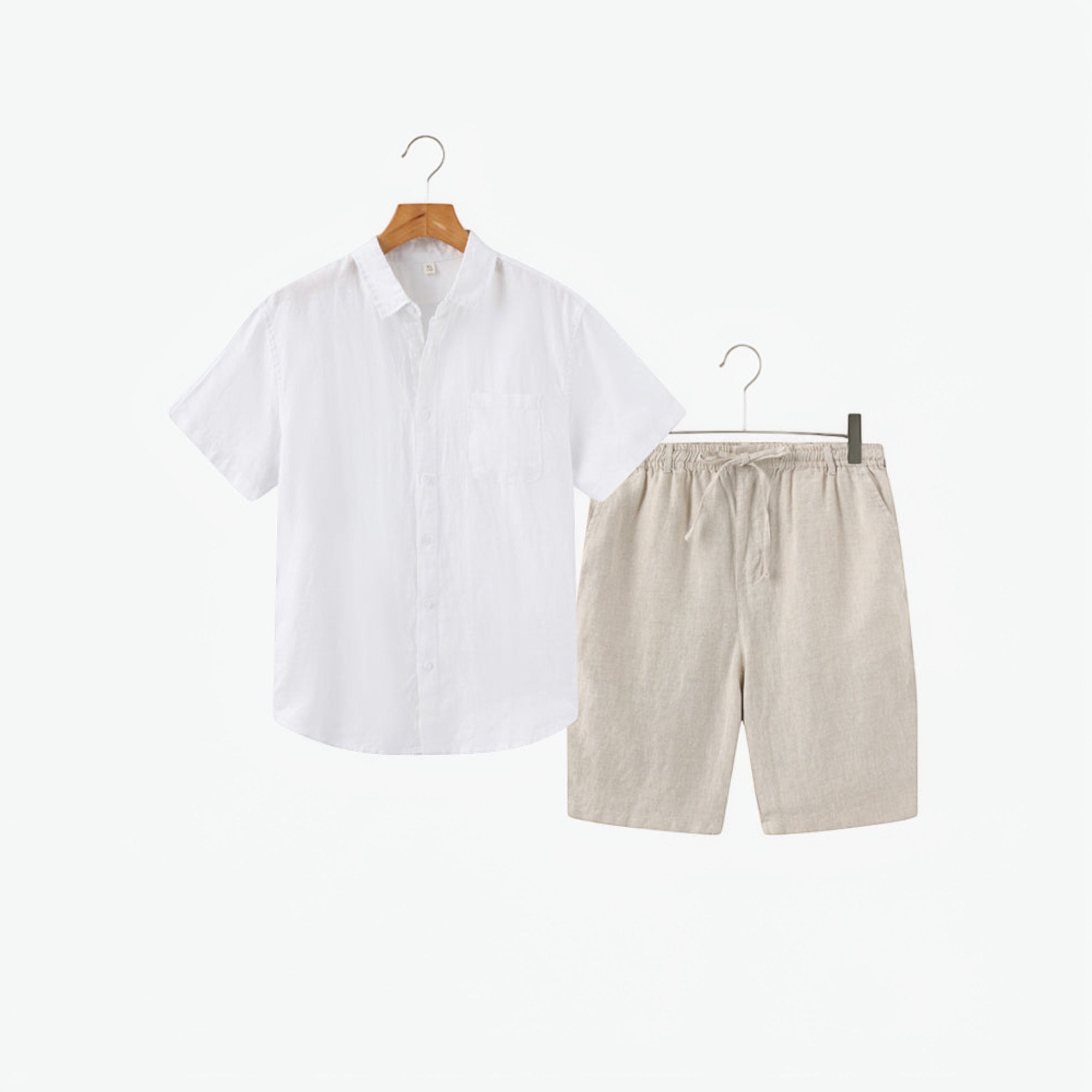 Ellmont London | Men's Lightweight Linen Shirt and Shorts Matching Set