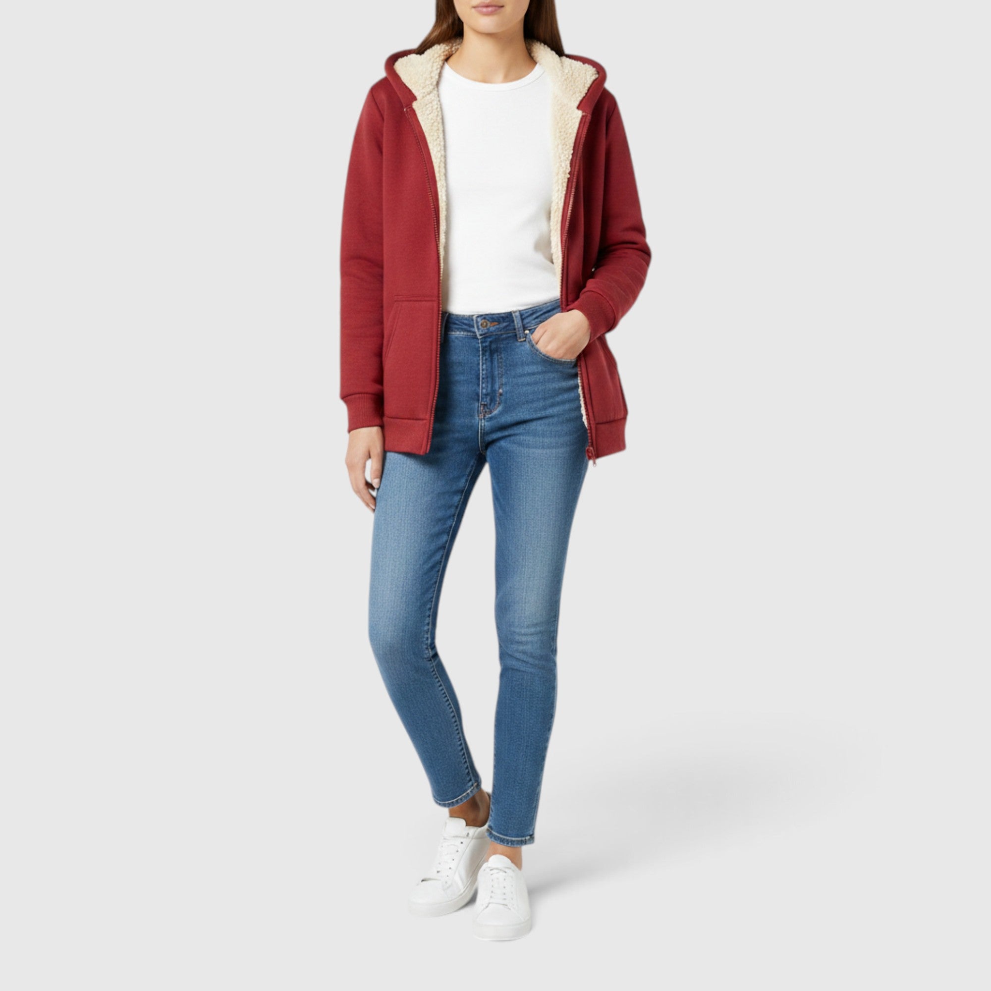 Marcus | Men's Zip-Up Fleece Lined Hoodie – Casual Winter Jacket