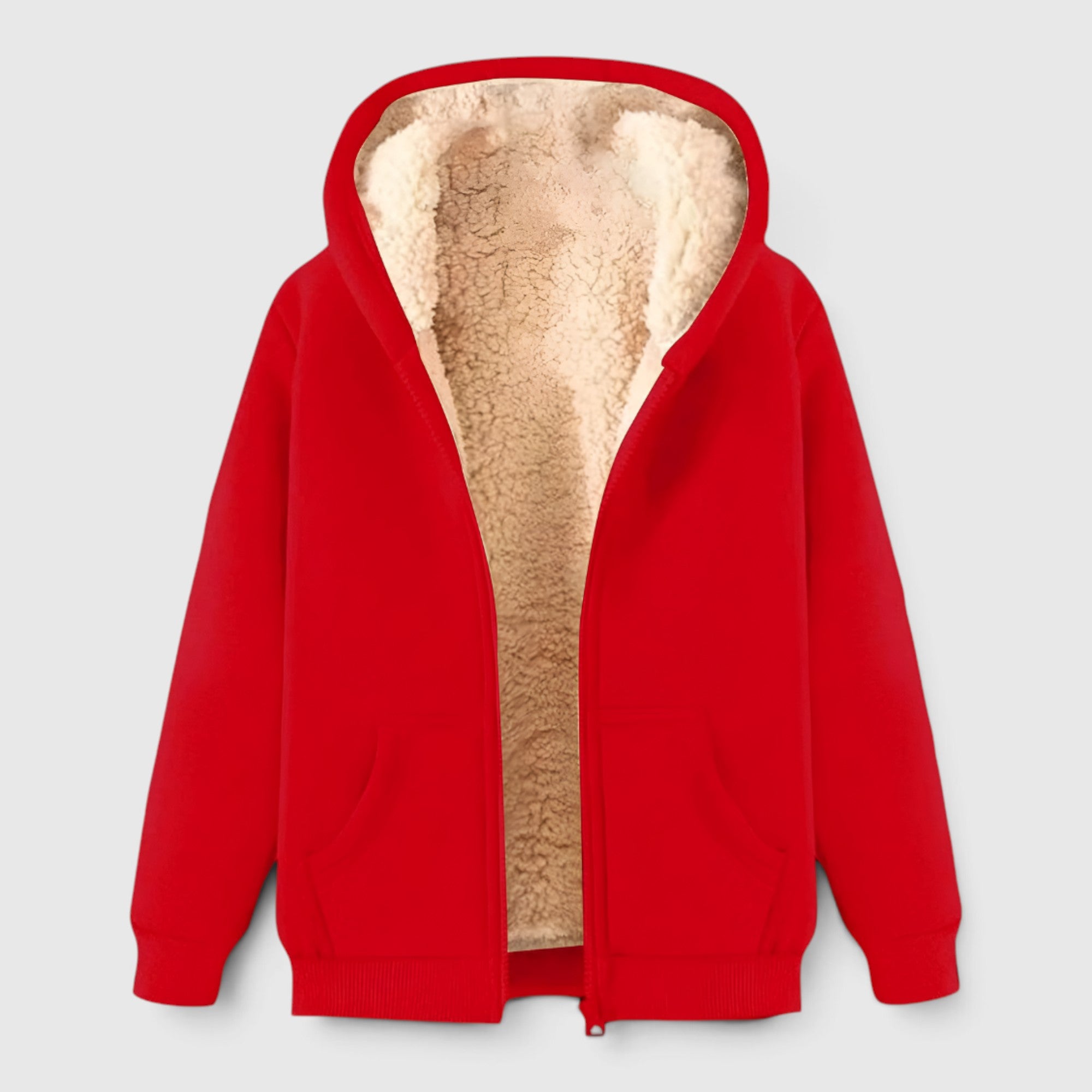 Marcus | Men's Zip-Up Fleece Lined Hoodie – Casual Winter Jacket