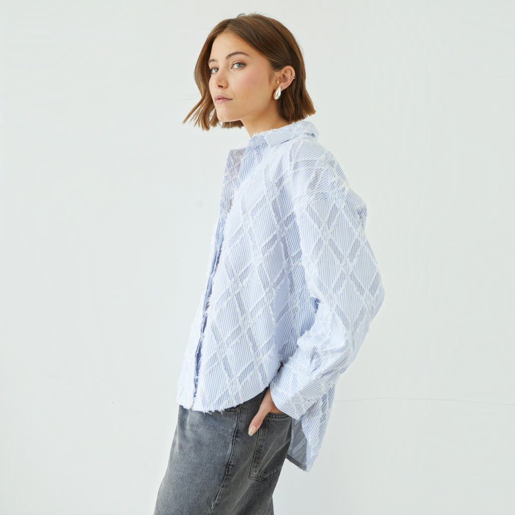 Ellmont London | Women's Boyfriend Fit Button-Down Summer Cotton Shirt