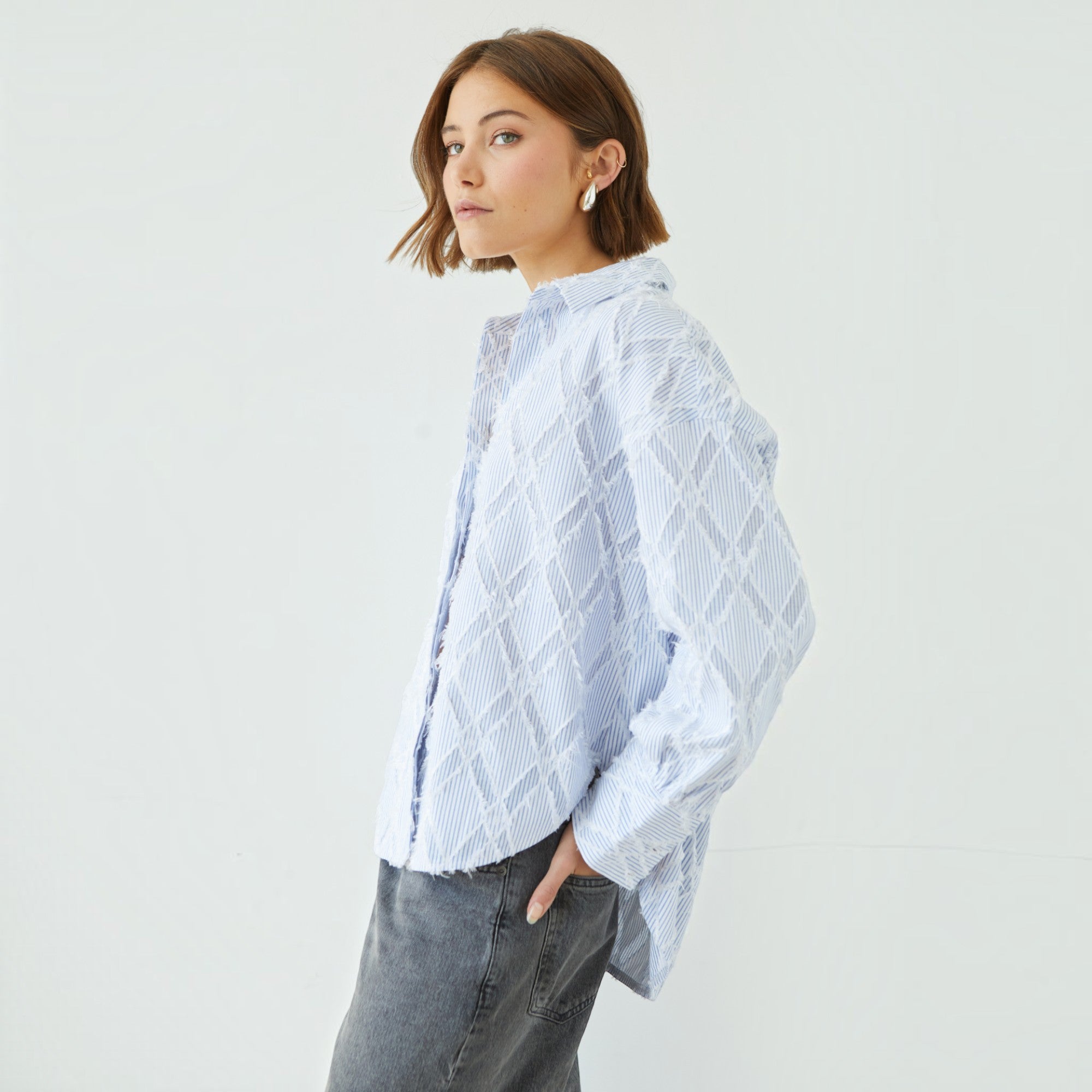Ellmont London | Women's Boyfriend Fit Button-Down Summer Cotton Shirt