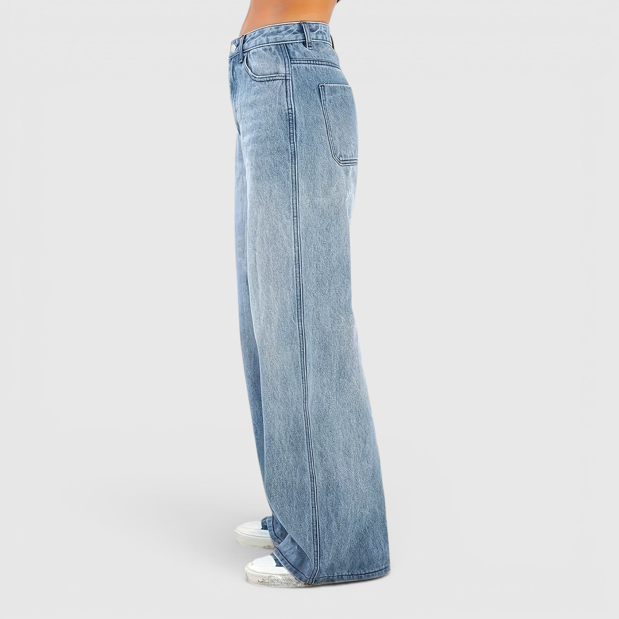 Ellmont London | Baggy Denim Jeans – Loose Wide Leg Everyday Streetwear Pants