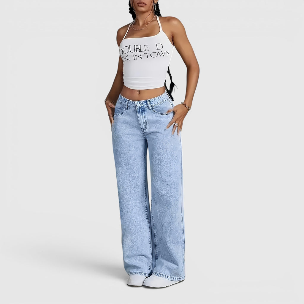 Ellmont London | Women's Oversized High Waist Jeans for Work & Travel
