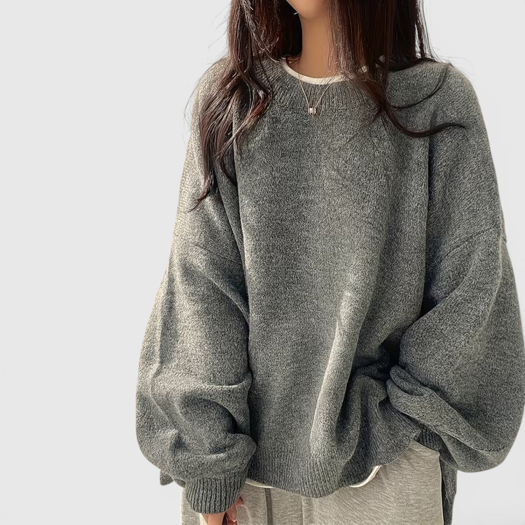 Iris | Women's Crewneck Sweater Long Sleeve Casual Knit Fall Winter Top