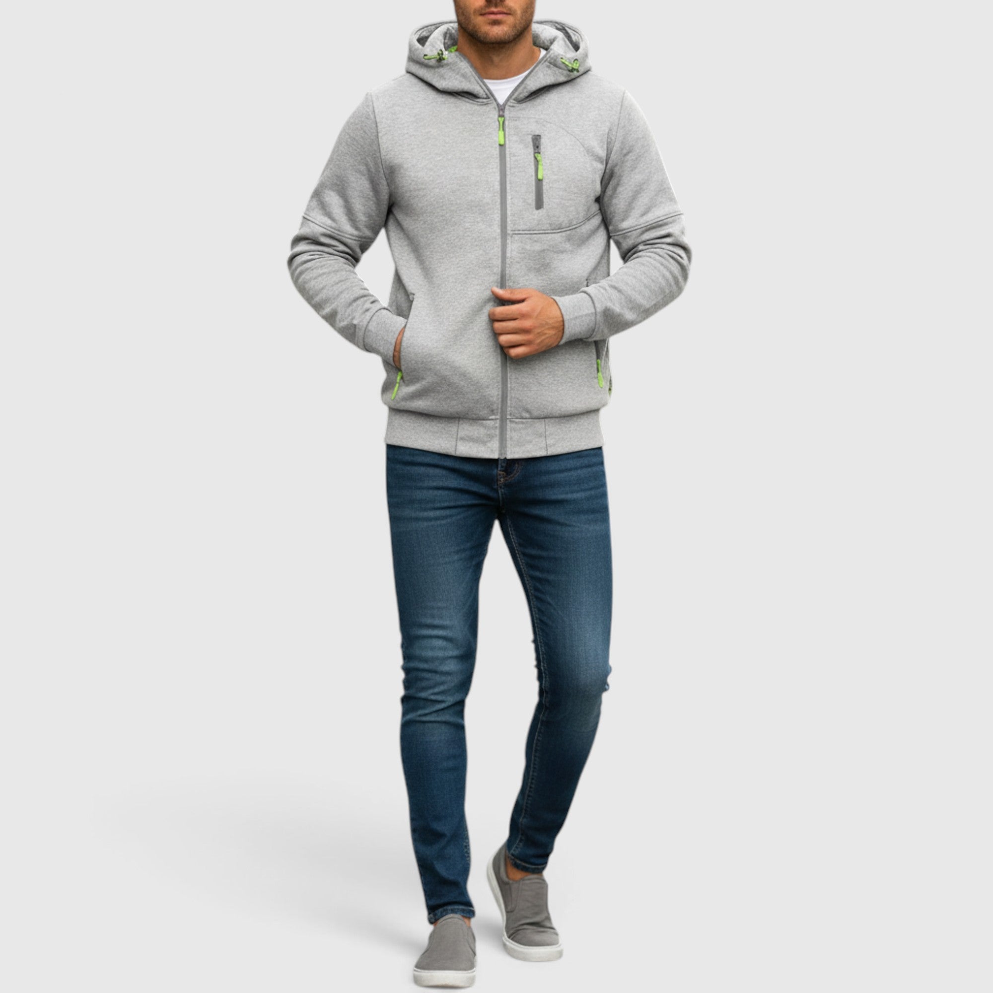 Noah | Men's Waterproof Hooded Coat Casual Loose Fit Zip Hoodie