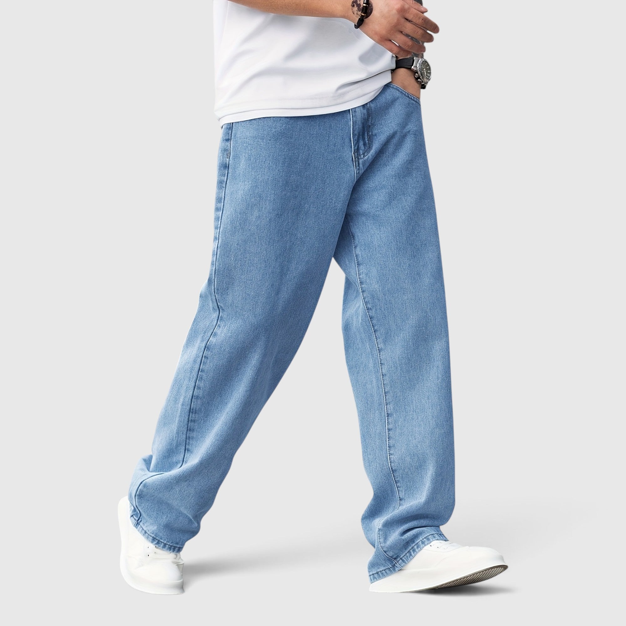 Jack | Men's Baggy Denim Jeans Wide-Leg Regular Fit Trousers