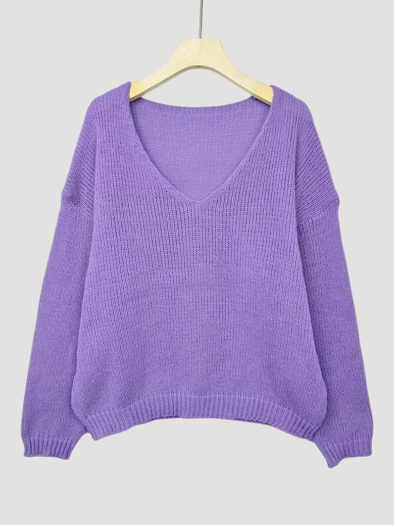 Ellmont London | Women’s Comfortable V-Neck Sweater Everyday