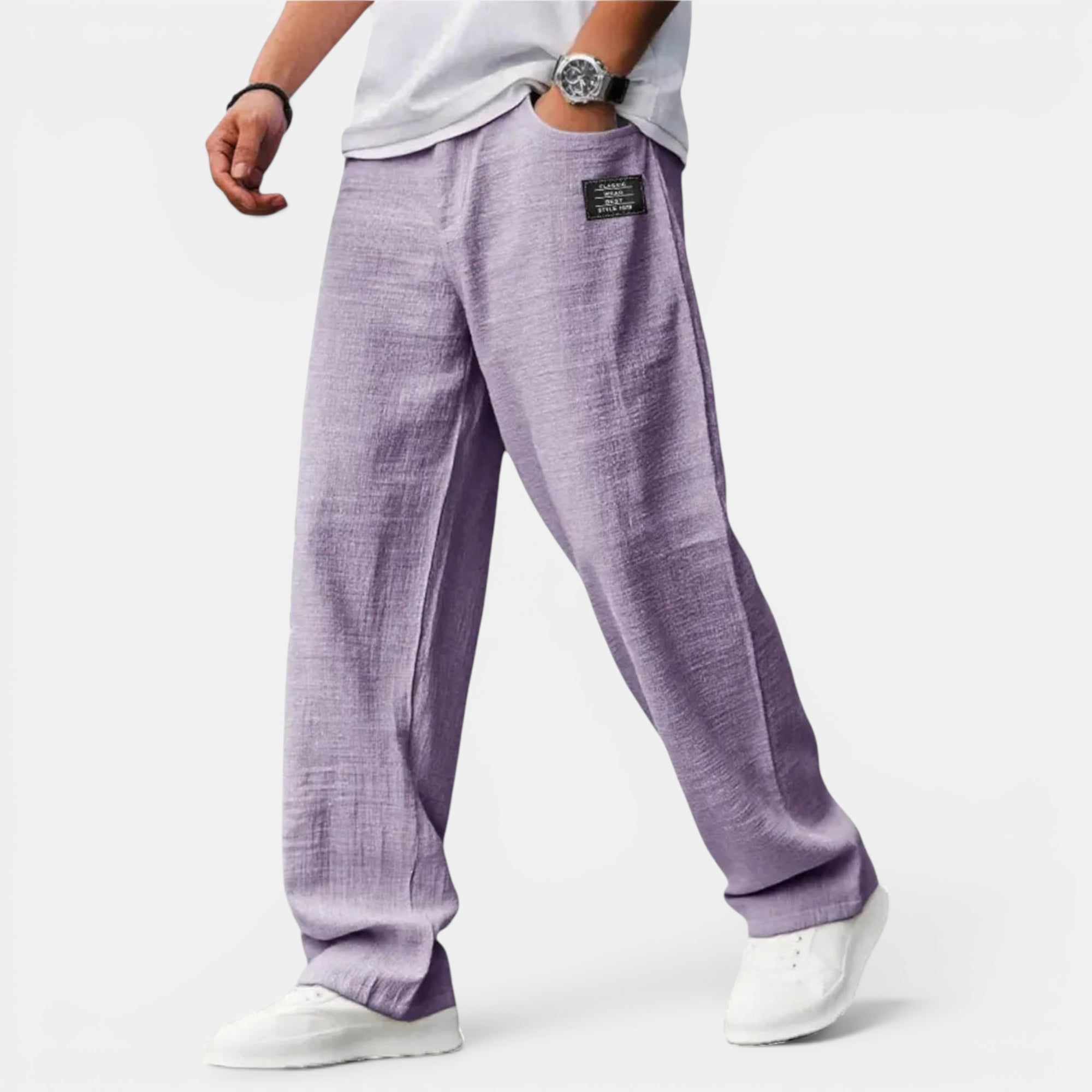 Ellmont London | Men's Relaxed Wide Leg Fit Summer Linen Palazzo Pants