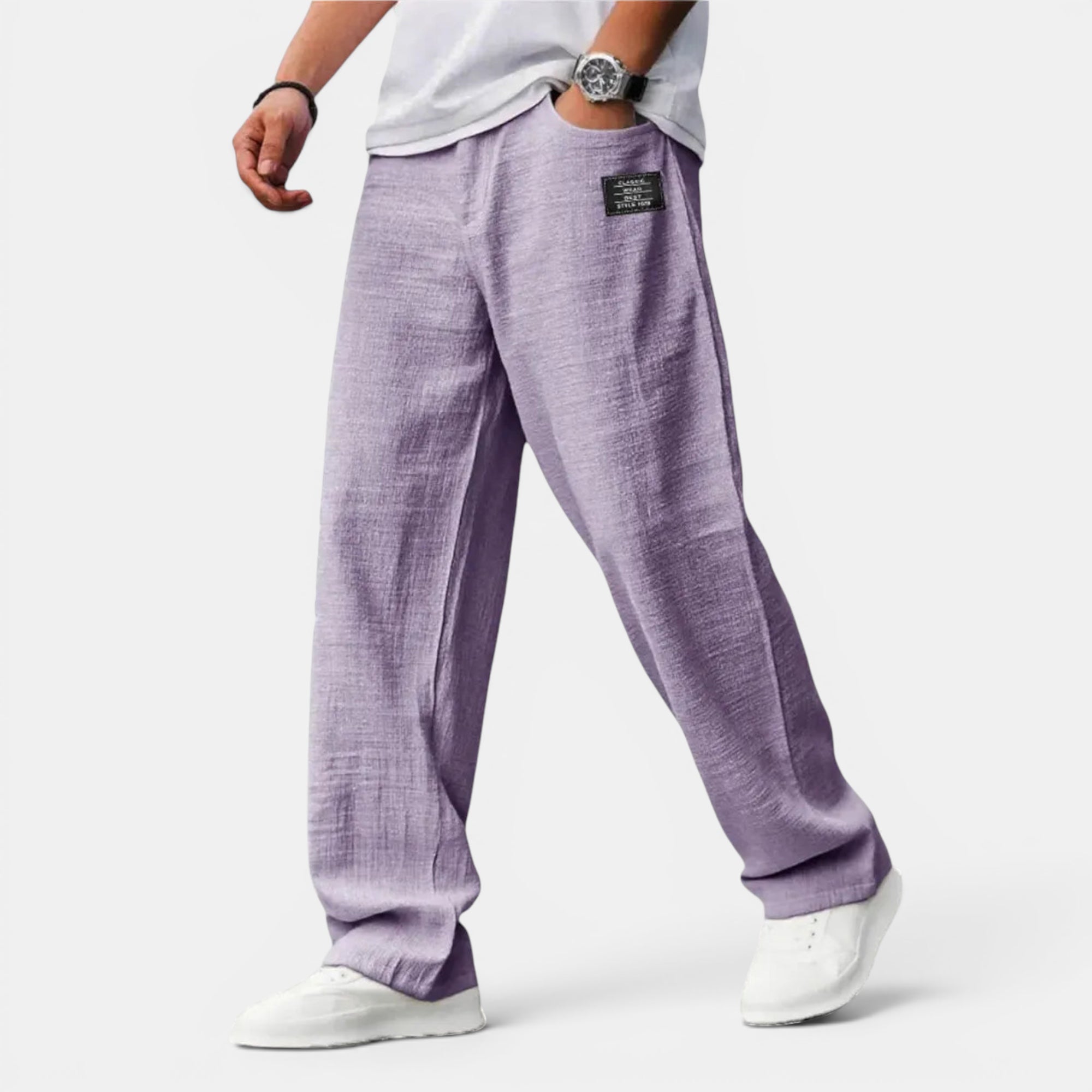 Ellmont London | Men's Lightweight Wide Leg Summer Pants Relaxed Fit