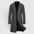 Ellmont London | Men's Trench Coat Single-Breasted Long Winter Overcoat